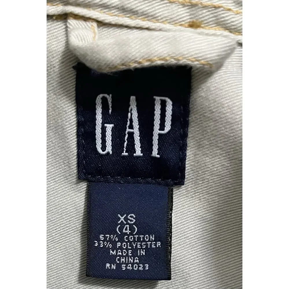 GAP Kids XS (4) Blue Denim Jacket Button Front Long Sleeve Collared Pockets